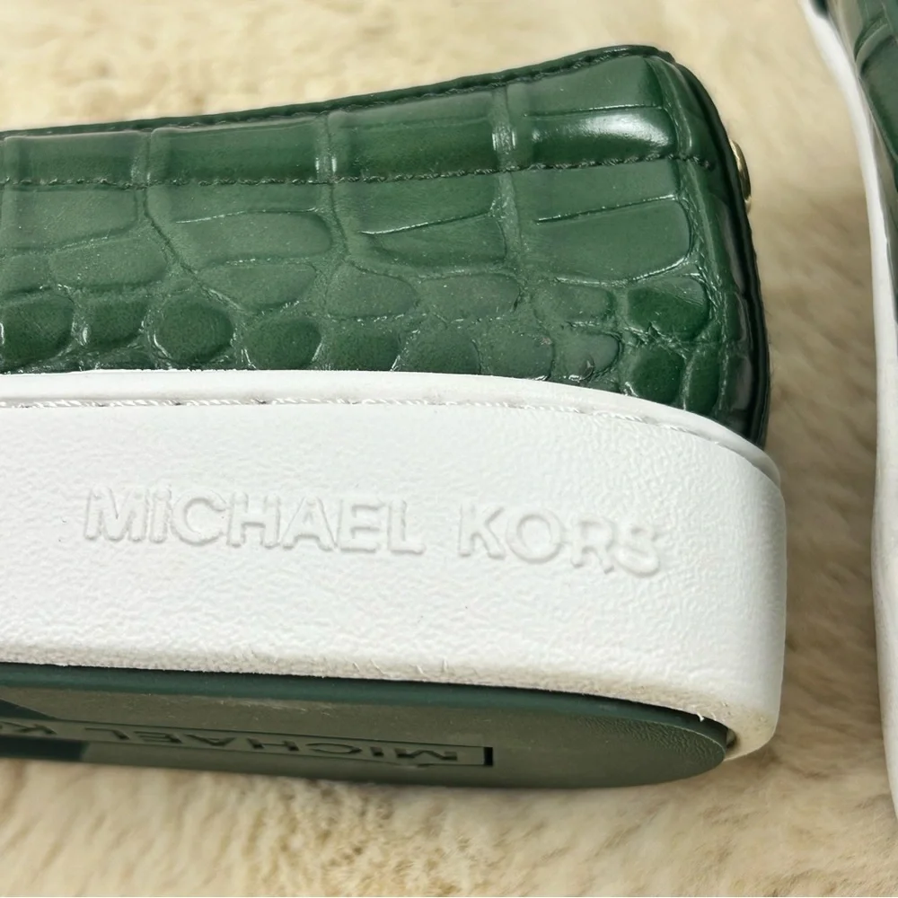 Michael Kors Keaton‎ Crocodile Embossed Slip-On Sneakers. 7